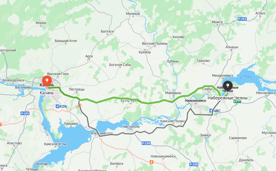маршрут такси казань челны