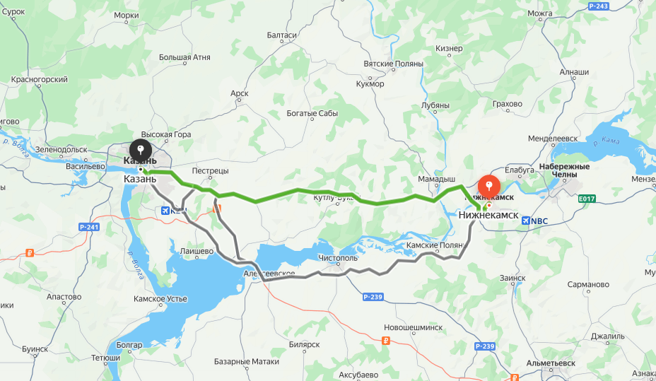 такси нижнекамск казань