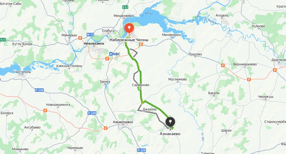 Маршрут такси Челны Азнакаево