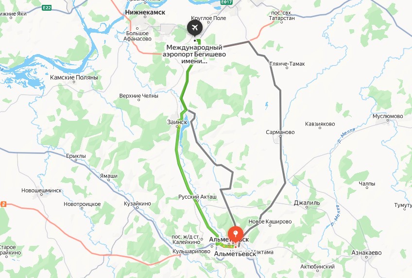 Маршрут такси Альметьевск Бегишево