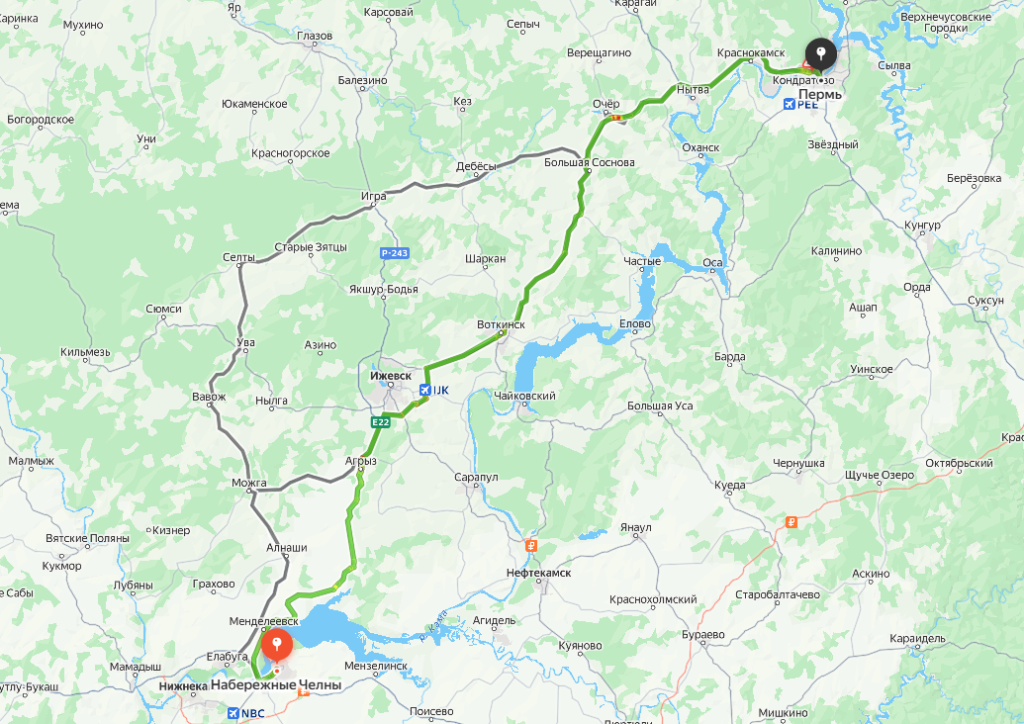 Маршрут такси Челны Пермь