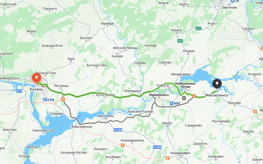 Маршрут такси Казань Мензелинск