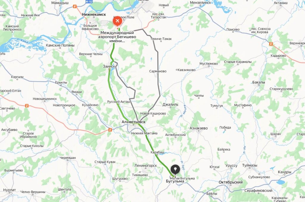 Маршрут такси аэропорт Бегишево Бугульма